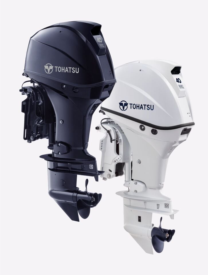 Tohatsu 40Hp Uzun Şaft Marşlı Manuel Trimli Beyaz