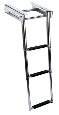 Krom Teleskopik Merdiven Platform Altı  3 Basamaklı 900x310x225mm