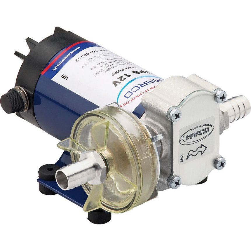 Marco UP6 Yakıt ve Su Transfer Pompası Filtreli Bronz Pervaneli 24V