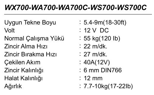 WN700 Naylon Gövde Irgat 6mm 12V