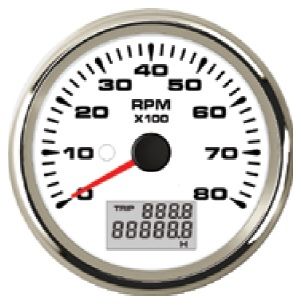 Devir Göstergesi 8000Rpm 12/24V Çap 85mm Beyaz