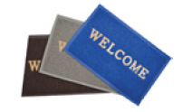 Welcome Yazılı PVC Kaymaz Marin Paspas   - Mavi