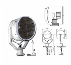 Alttan Kumandalı Gemi Projektörü 1000W Mors Yapabilme Özellikli