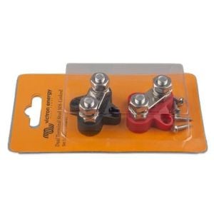 Çift Terminal Saplama M8 Bağlantılı Set (1 kırmızı / 1 siyah)