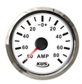 Ampermetre Göstergesi Çap 52mm Beyaz 12/24V
