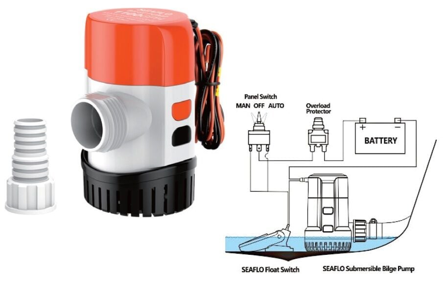 Seaflo Sintine Pompası 1100 Gph 24 V