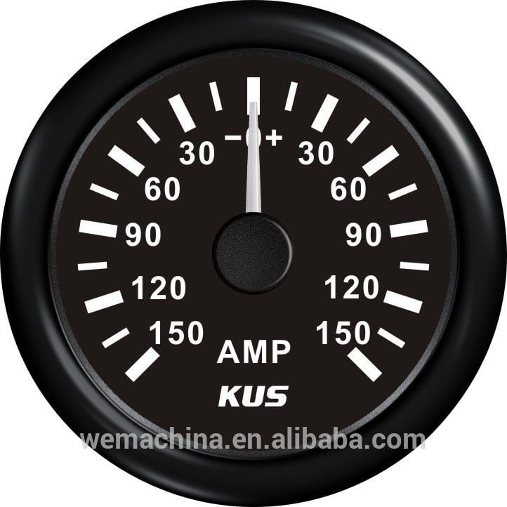 Ampermetre 12/24V Ø52mm Siyah