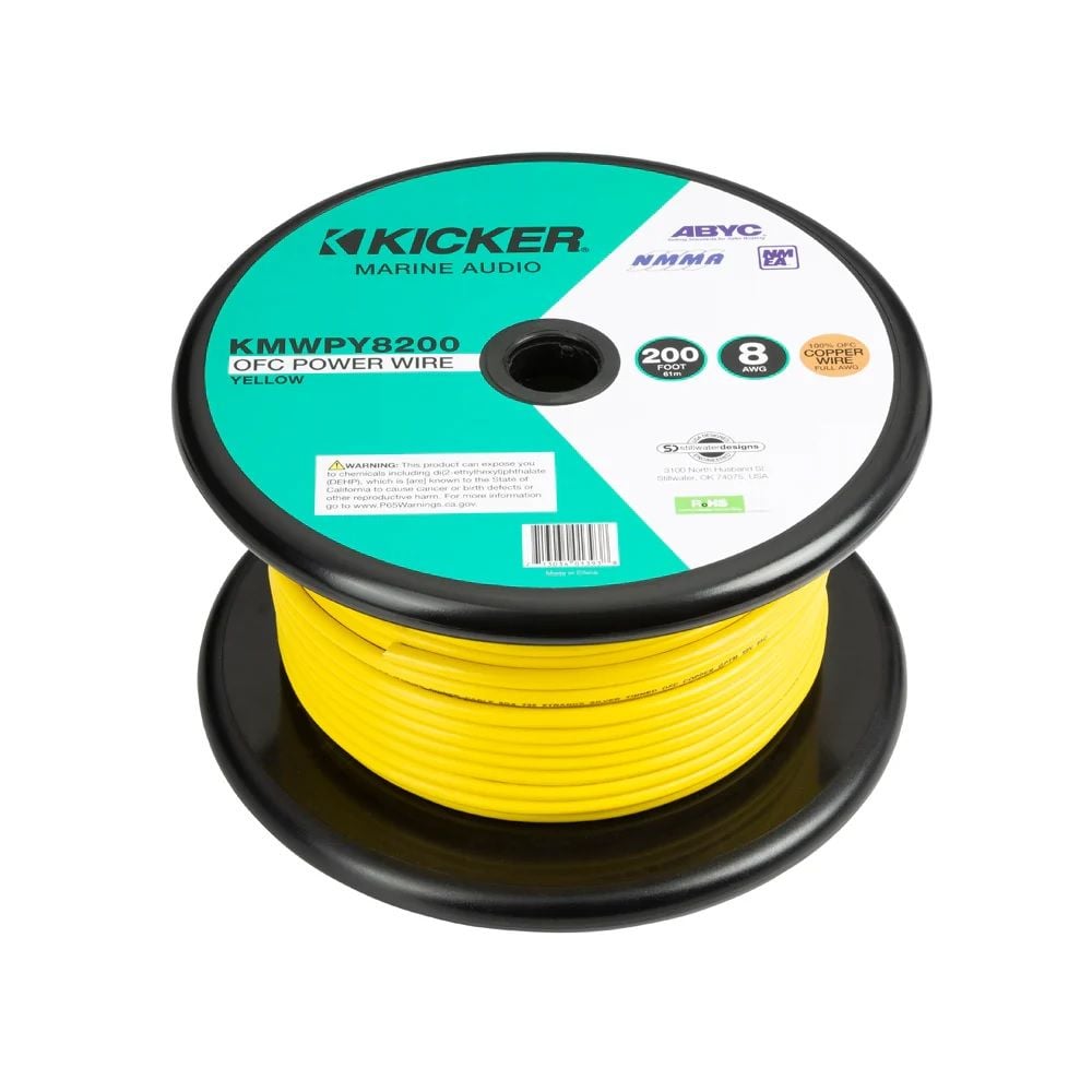 Deniz 8AWG Sarı Güç Kablosu - 200ft