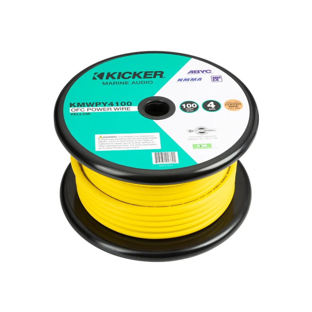 Deniz 4AWG Sarı Güç Kablosu - 100ft