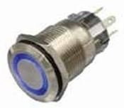 Buton Ø19mm Mavi Led On-Off