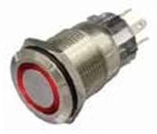 Buton Ø22mm Kırmızı Led (On)-Off
