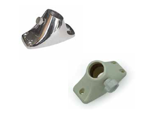 BAYRAK DİREĞİ TABANI Ø25mm KROM