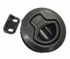 Plastik Gömme Kulp Yaylı Siyah Ø60mm