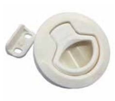 Plastik Gömme Kulp Yaylı Beyaz Ø60mm
