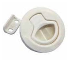 Plastik Gömme Kulp Yaylı Beyaz Ø60mm