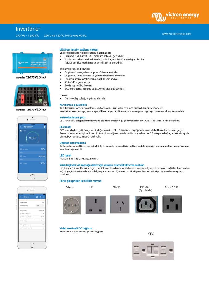 Phoenix 24/1200 VE.Direct NEMA GFCI (UL 458)
