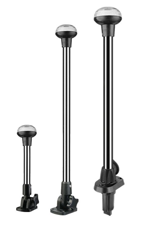 Seaflo Gömme Bayrak Direği Krom 60cm 12V Led