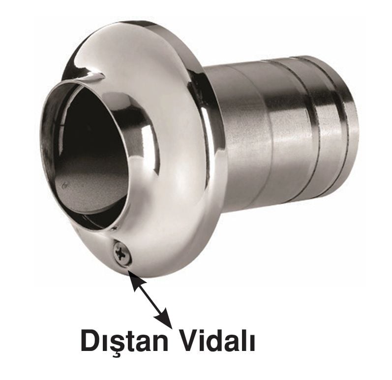 EGZOZ ÇIKIŞI ÇEKVALFLİ 100 MM DIŞTAN VİDALI