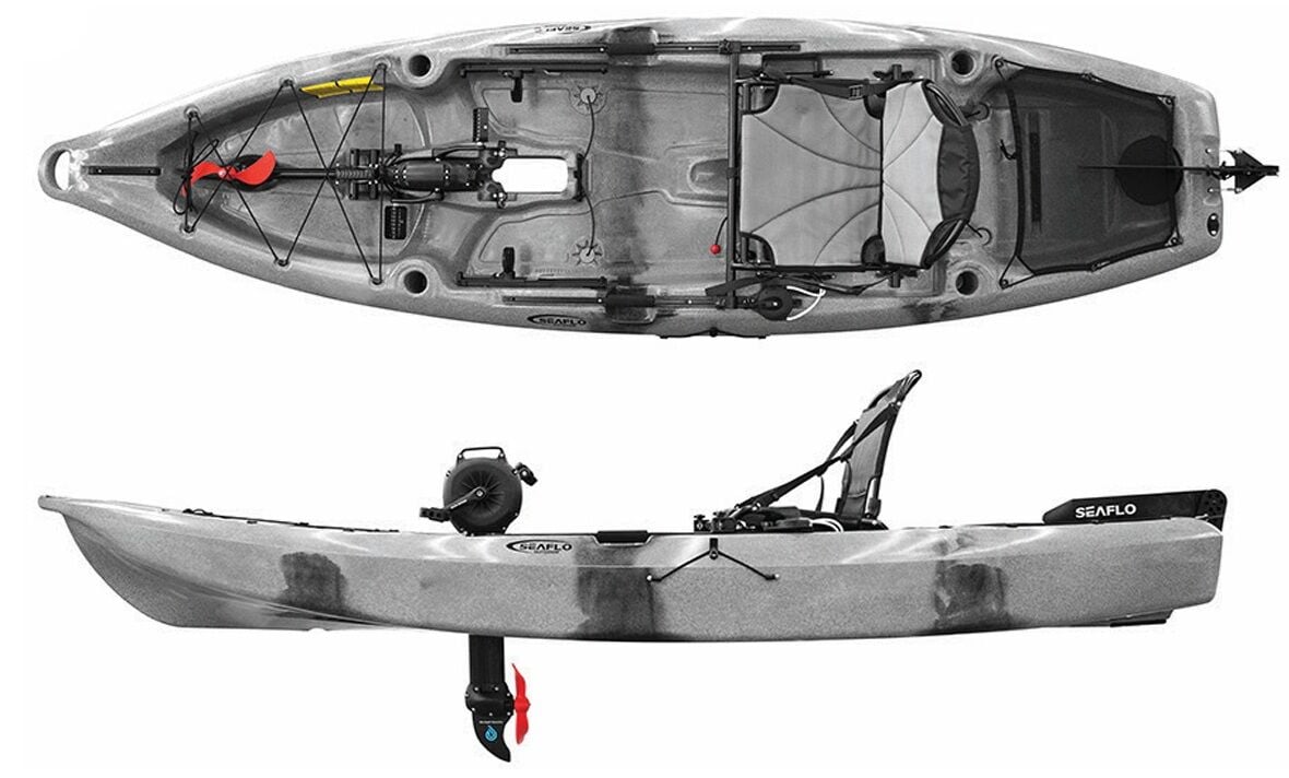 Seaflo Tek Kişilik Pedallı Kano Gri