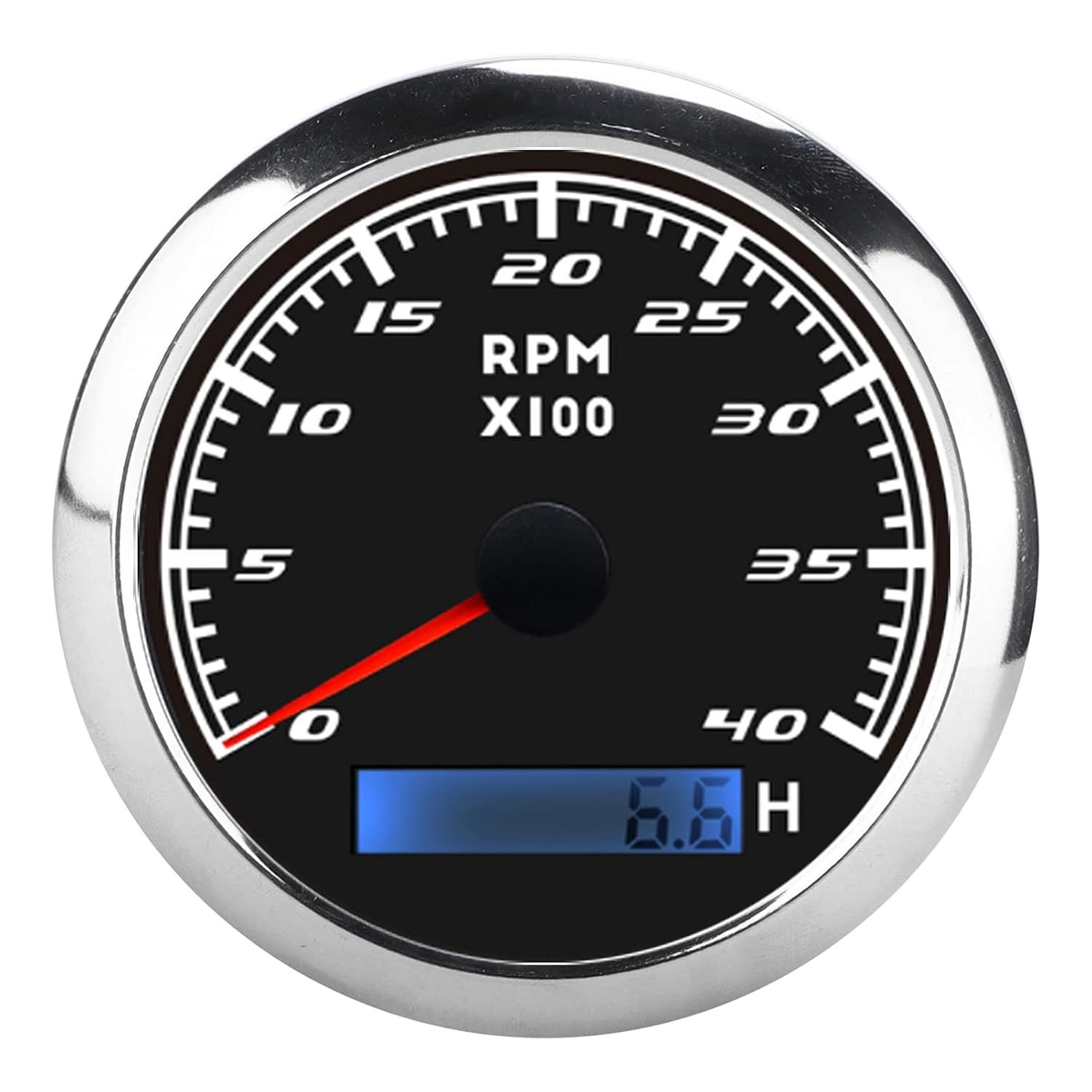 85mm Devir Göstergesi 4000RPM Zaman Saati Siyah Yüz