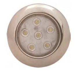 Krom Spot 6 Led 12-24 V Gün Işığı