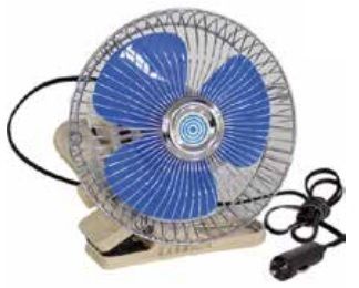 Vantilatör 6’’ 12V Mandallı