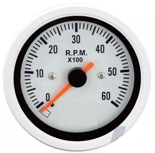 85mm Devir 0-6000 RPM Beyaz Yüz ve Beyaz Çerçeve