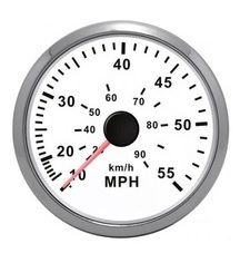 85mm Hız (MPH / KMH) Siyah Yüz ve Siyah Çerçeve