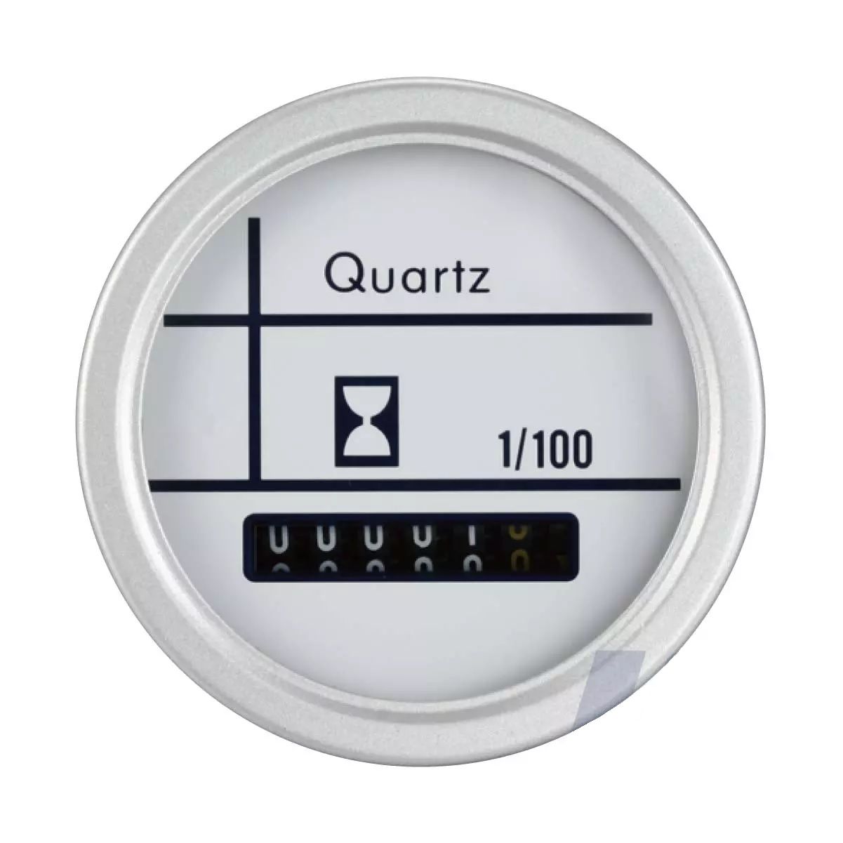 52mm Saat Metre 6-50v Beyaz Yüz ve Beyaz Yüz