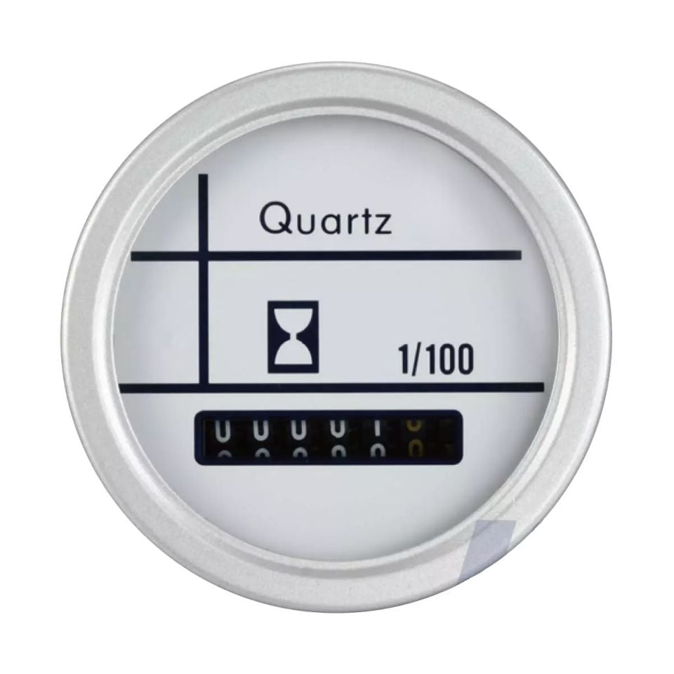 52mm Saat Metre 6-50v Beyaz Yüz ve Beyaz Yüz