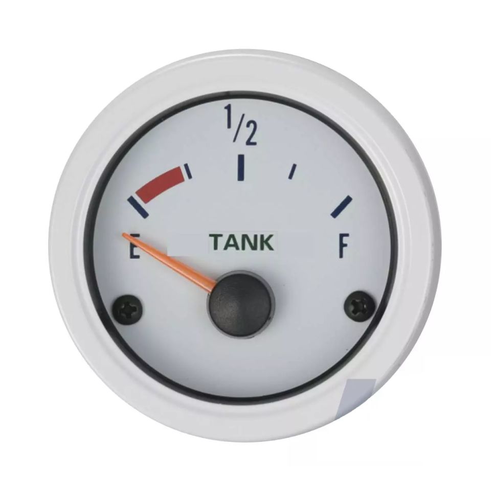 52mm Tank Seviye Göstergesi 10-180Ω Beyaz Yüz ve Beyaz Çerçeve