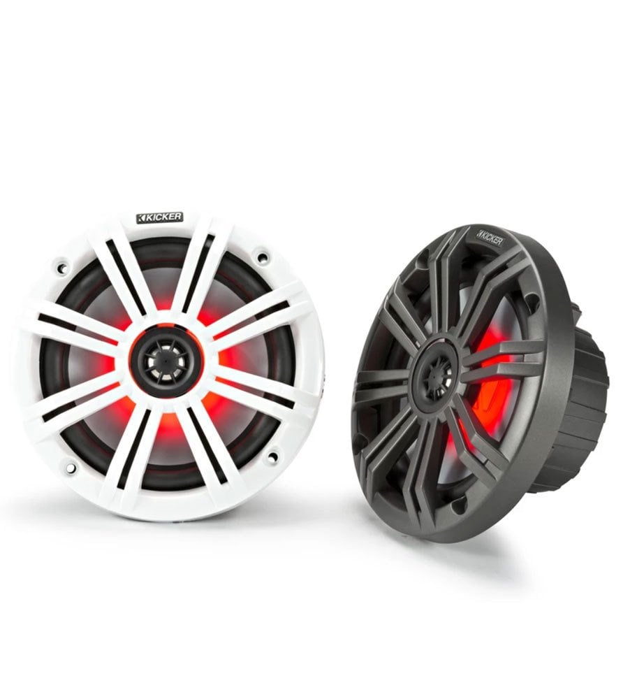 Kicker KM84L LED AYDINLATMALI Marin Hoparlör (Ø 200mm-Çift