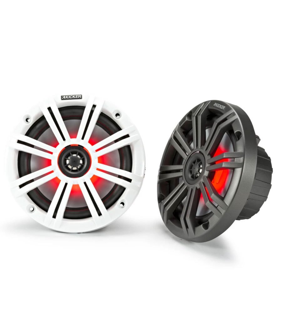 Kicker KM84L LED AYDINLATMALI Marin Hoparlör (Ø 200mm-Çift)