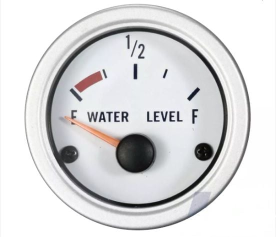 52mm Su seviye göstergesi 240-33Ω Beyaz Yüz ve Beyaz Çerçeve