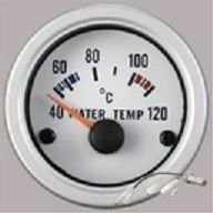 Sensörlü 52mm Yağ Sıcaklık Göstergesi 50-150˚C,  Beyaz yüz ve Beyaz Rim
