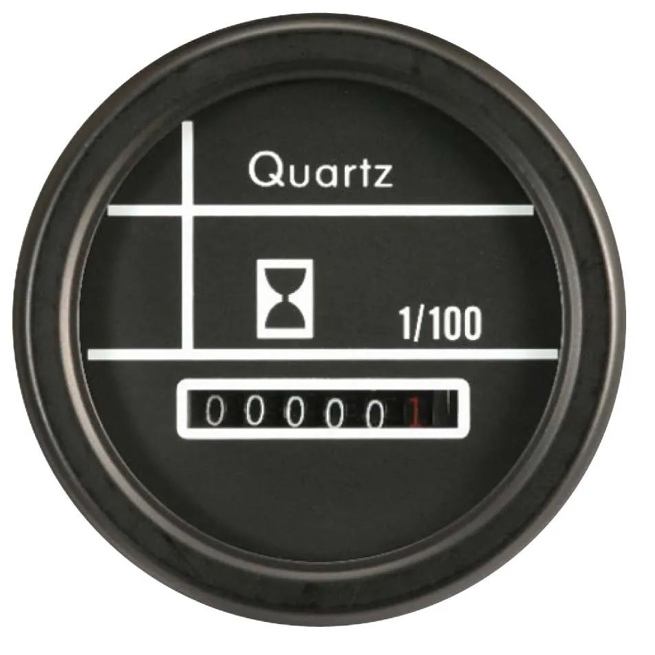 52mm Saat Metre 6-50v Siyah Yüz ve Siyah Rim (Paslanmaz + su geçirmez)