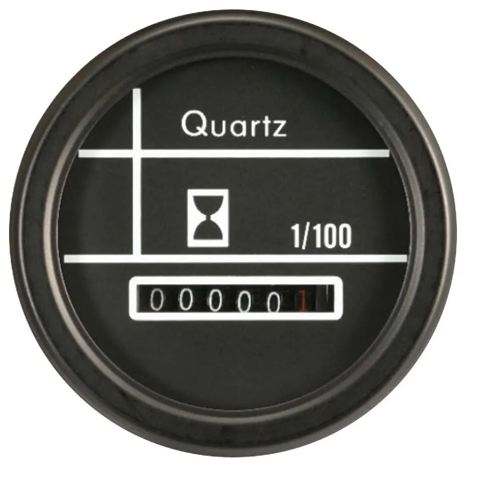52mm Saat Metre 6-50v Siyah Yüz ve Siyah Rim (Paslanmaz + su geçirmez)