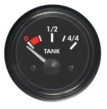 52mm Tank Ölçer 10-180Ω Siyah Yüz