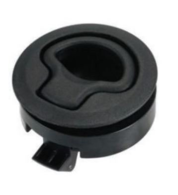 Gömme Kulp Yaylı Siyah Ø = 60 mm