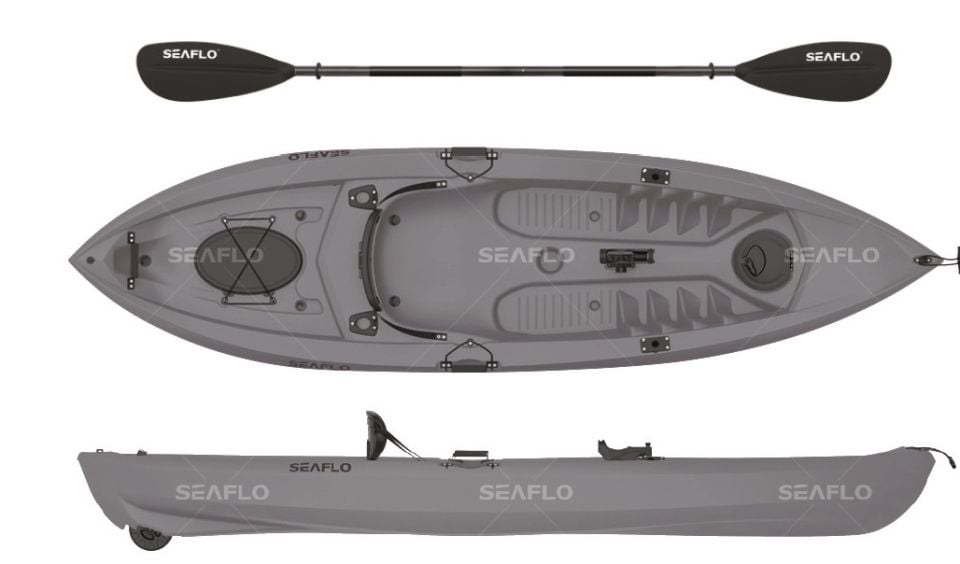 SEAFLO TEK KİŞİLİK BALIKÇI KANO GRİ