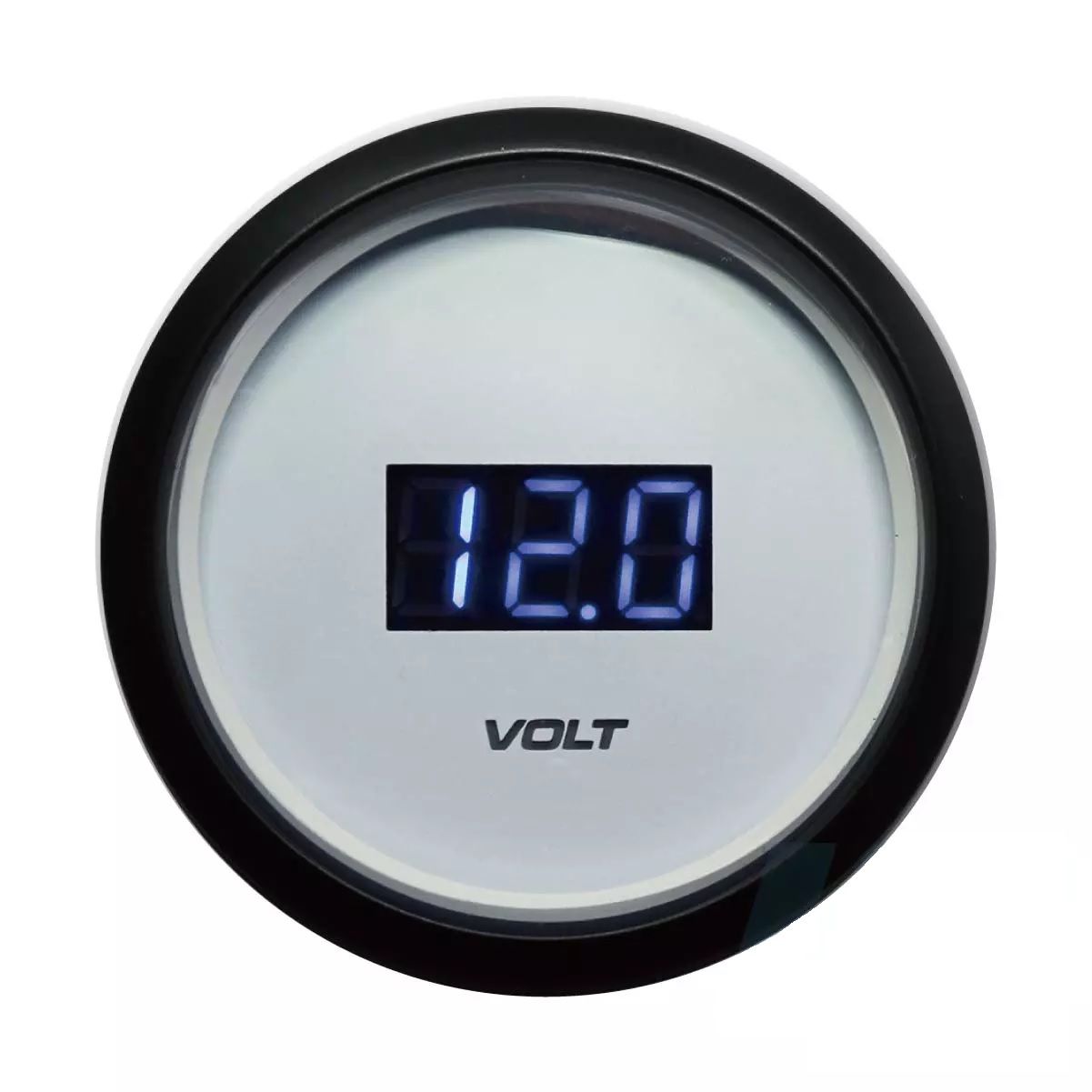 52mm Dijital Blue LED Volt Gauge With Face & Balck Rim