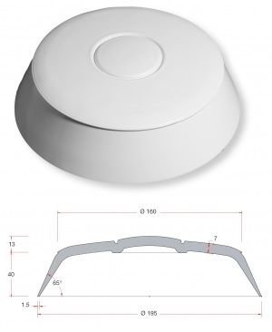 Tüp Sonu Gri Pvc Çap 195mm