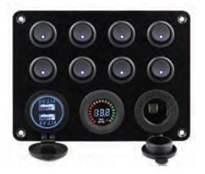 Bfy 8’li Switch Panel Işıklı Şarj - Volt - Usb