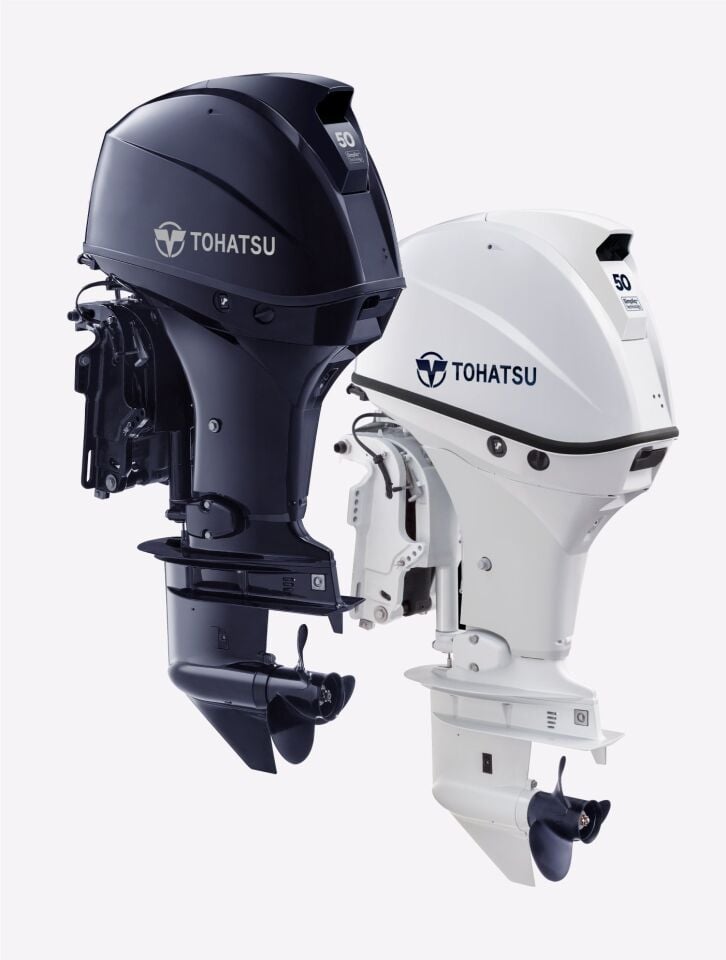 Tohatsu 50Hp Uzun Şaft Marşlı Manuel Trimli Beyaz