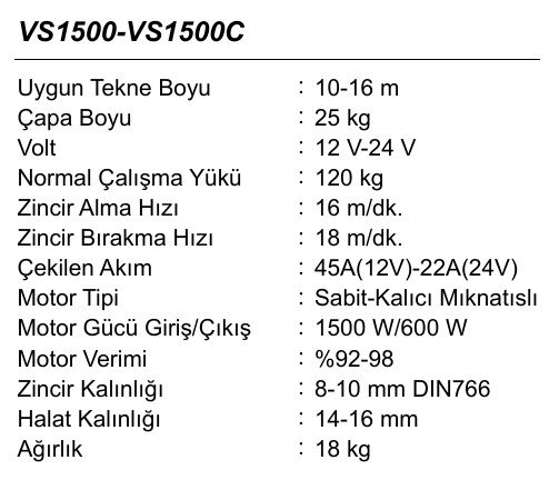 VS1500 Dik Irgat 8mm 24V