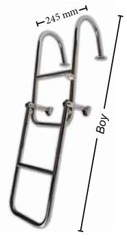 Katlanır Merdiven 2+2 Cr-Ni Tutamaklı 103cm