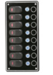 8'li Waterproof Switch Panel LED Göstergeli